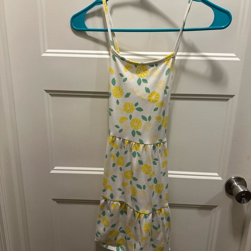 2 Cat & Jack Girls' Summer Dresses Size L (10/12) Vibrant Lemon & Tie-Dye Prints - Picture 3 of 4